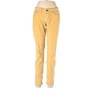 Levi’s Size 7 Yellow Corduroy Super Low Rise 98% Cotton 2% Spandex